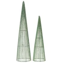 Artículo Conos metálicos para flores, verdes, para arreglos florales, 62 cm, 2 unidades