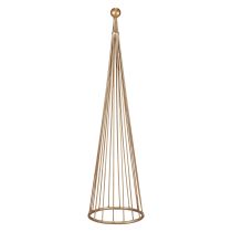 Árbol de Navidad decoración de metal conos dorados Al. 62/83 cm juego de 2