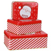 Artículo Latas de galletas Navidad Feliz Navidad L12-19cm Juego de 3