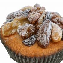 Muffins con frutos secos artificiales 7cm 3uds