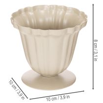 Artículo Cuenco decorativo, trofeo color crema, pequeño, 10 cm