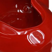 Artículo Cuenco decorativo de cerámica corazones rojo brillante 13×15×6,5cm 2 piezas