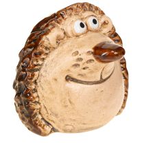 Artículo Figura decorativa de erizo de cerámica, decoración otoñal, pintada a mano, H7cm, 3 unidades