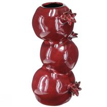 Artículo Jarrón de cerámica florero de granada rojo oscuro Al. 23,5 cm