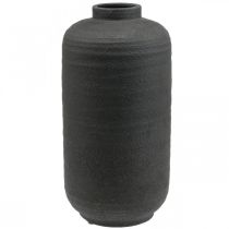 Florero de Cerámica Floreros Decorativos Negros Grande Ø18.5cm H40cm