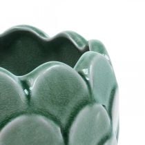 Macetero de cerámica Vintage Green Crackle Glaze Ø15cm H13cm