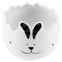 Artículo Macetero de cerámica con huevos de Pascua conejito de Pascua 9cm 3uds