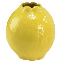 Artículo Jarrón de cerámica decoración limón amarillo Mediterráneo Ø12cm H14,5cm