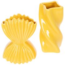 Artículo Jarrón de pasta de cerámica decorativo para mesa, estilo mediterráneo, para salón y oficina, 16 cm