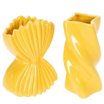 Artículo Jarrón de pasta de cerámica decorativo para mesa, estilo mediterráneo, para salón y oficina, 16 cm