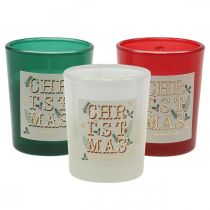 Velas perfumadas en un set de regalo de cristal Velas navideñas 7cm 3pcs