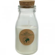 Vela en vaso farol de cera de soja Vela de soja blanca Alt. 12 cm
