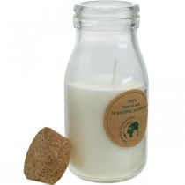 Vela en vaso farol de cera de soja Vela de soja blanca Alt. 12 cm
