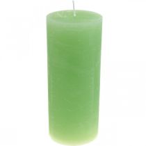 Artículo Velas de pilar unicolor verde claro 85×200mm 2ud