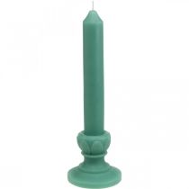 Vela decorativa vela retro cera decoración de mesa verde 25cm