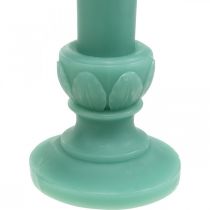 Vela decorativa vela retro cera decoración de mesa verde 25cm