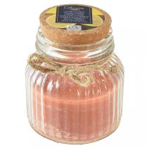 Artículo Vela perfumada en vidrio corcho vela de citronela marrón Al. 11,5 cm