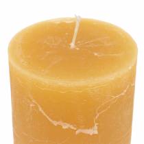 Artículo Velas de color liso color miel 60×100mm 4 uds