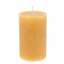 Artículo Velas de colores lisos color miel 85×150mm 2ud
