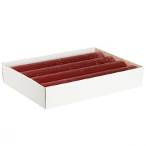 Artículo Velas velas de palo de color liso rojo oscuro 50×300mm 4 piezas