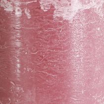 Artículo Velas de pilar rosas, aspecto mármol rosa antiguo, 85 × 200 mm, juego de 2, para decoración y regalo