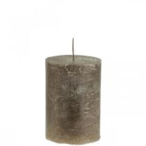 Artículo Velas de pilar velas de color liso cobre 70x100mm 4 piezas