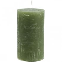 Velas de colores verde oliva Varios tamaños
