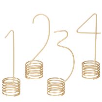 Artículo Vela decorativa de Adviento con números 1-4 en metal dorado mate H10cm 4 uds.