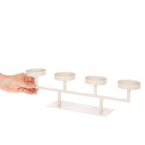 Artículo Candelabro moderno con cuatro platos para velas, 47 cm.