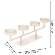 Artículo Candelabro moderno con cuatro platos para velas, 47 cm.