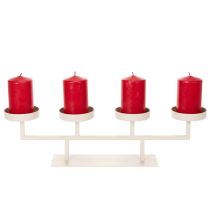 Artículo Candelabro moderno con cuatro platos para velas, 47 cm.