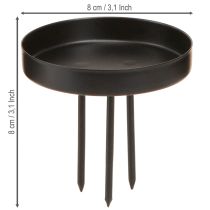 Artículo Portavelas Corona de Adviento metal negro mate Ø8cm 4 uds