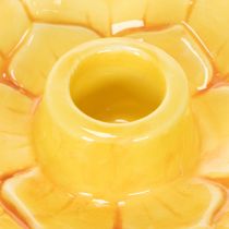 Artículo Portavelas cónicos de cerámica, decorativos con forma de flor para una elegante decoración de mesa, 11 cm, 2 unidades.