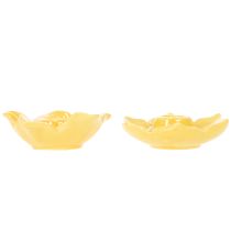 Artículo Portavelas cónicos de cerámica, decorativos con forma de flor para una elegante decoración de mesa, 11 cm, 2 unidades.