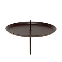 Portavelas marrón Ø8cm 4 piezas