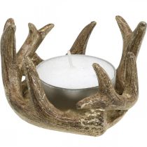 Portavelas de té candelabro asta oro H7cm Ø10cm 2pcs