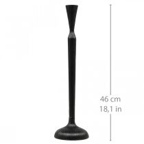 Candelero de metal negro Candelero Ø12cm H46cm