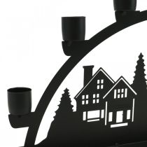 Artículo Arco de vela arco de luz metal negro 40x6cm H18,5cm