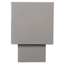 Artículo Maceta cúbica gris con base para decoración moderna, 22 cm