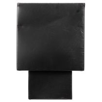 Artículo Maceta cúbica negra con base, moderna, 22 cm