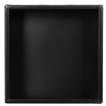 Artículo Maceta cúbica negra con base, moderna, 22 cm