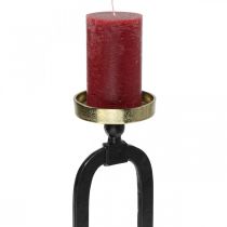 Artículo Candelabro hierro fundido decorativo oro negro Ø10.5cm 36cm