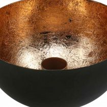 Artículo Candelero negro, candelero de palo de bronce Ø13cm H6cm