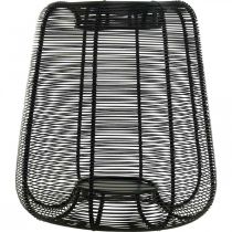 Artículo Candelabro Cesta de metal negro Candelero Ø24cm H26cm