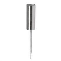 Artículo Portavelas plateado para velas de palo 15cm 4uds