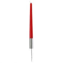 Artículo Portavelas plateado para velas de palo 15cm 4uds