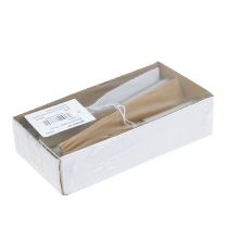 Artículo Portavelas plateado para velas de palo 15cm 4uds