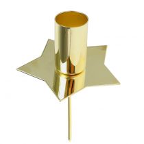 Artículo Portavelas estrella oro Ø2,2cm 4 piezas