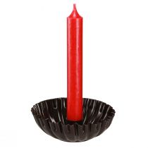 Artículo Portavelas molde para tarta vintage marrón oscuro Ø11,5cm 4ud