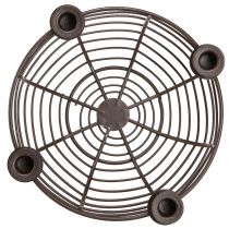 Artículo Portavelas para 4 velas cuenco decorativo metal marrón Ø14cm